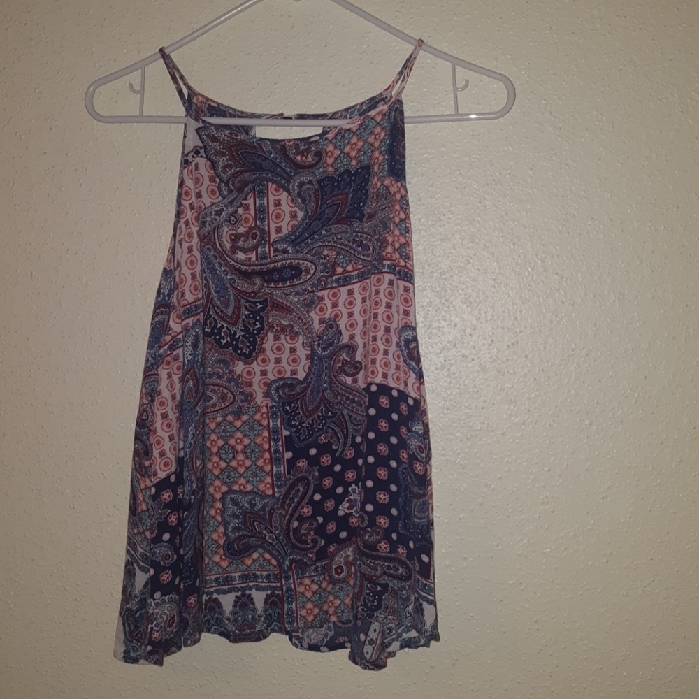 Elodie Open back Halter Boho Patterned Top